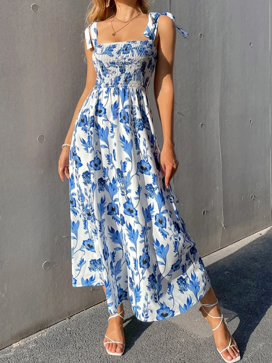 Vestido Midi Blue Flower - Imagem 4