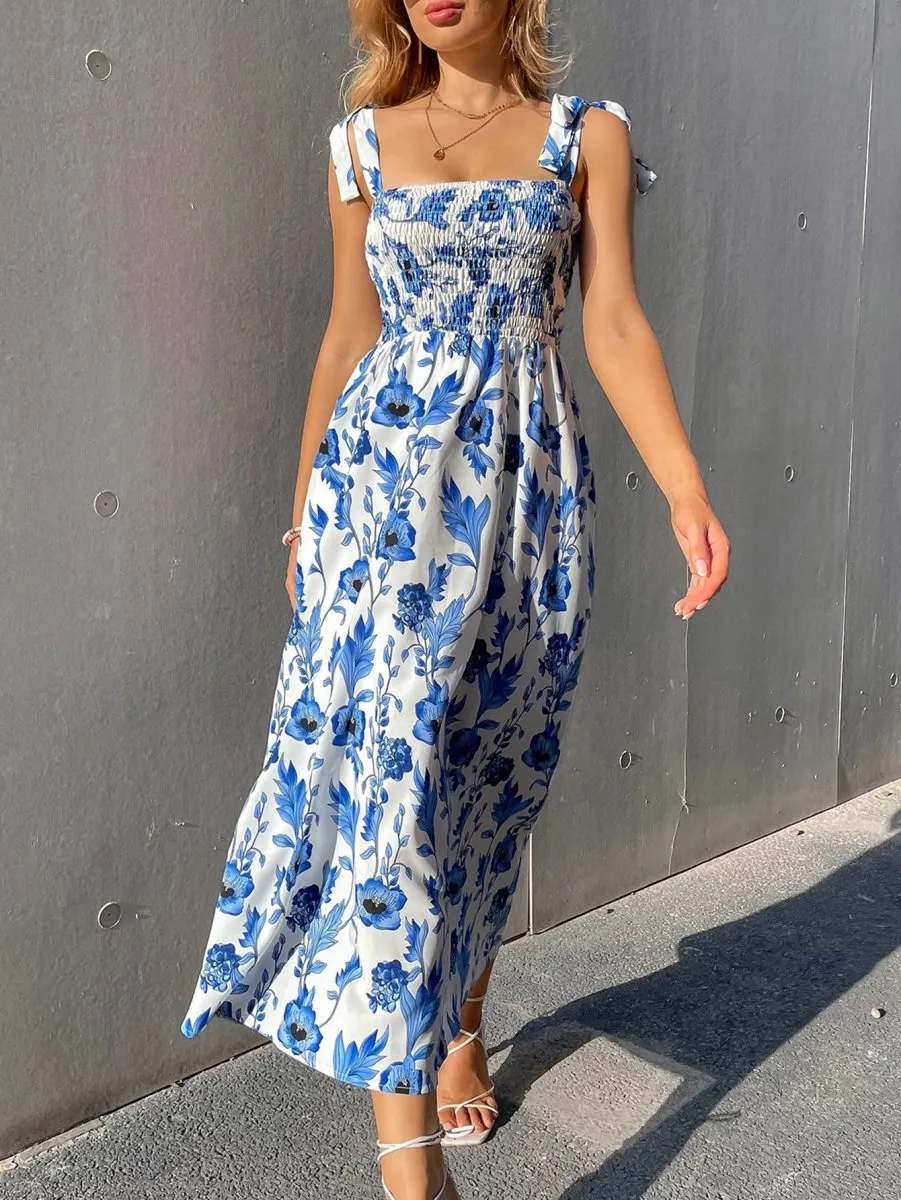 Vestido Midi Blue Flower - Imagem 3