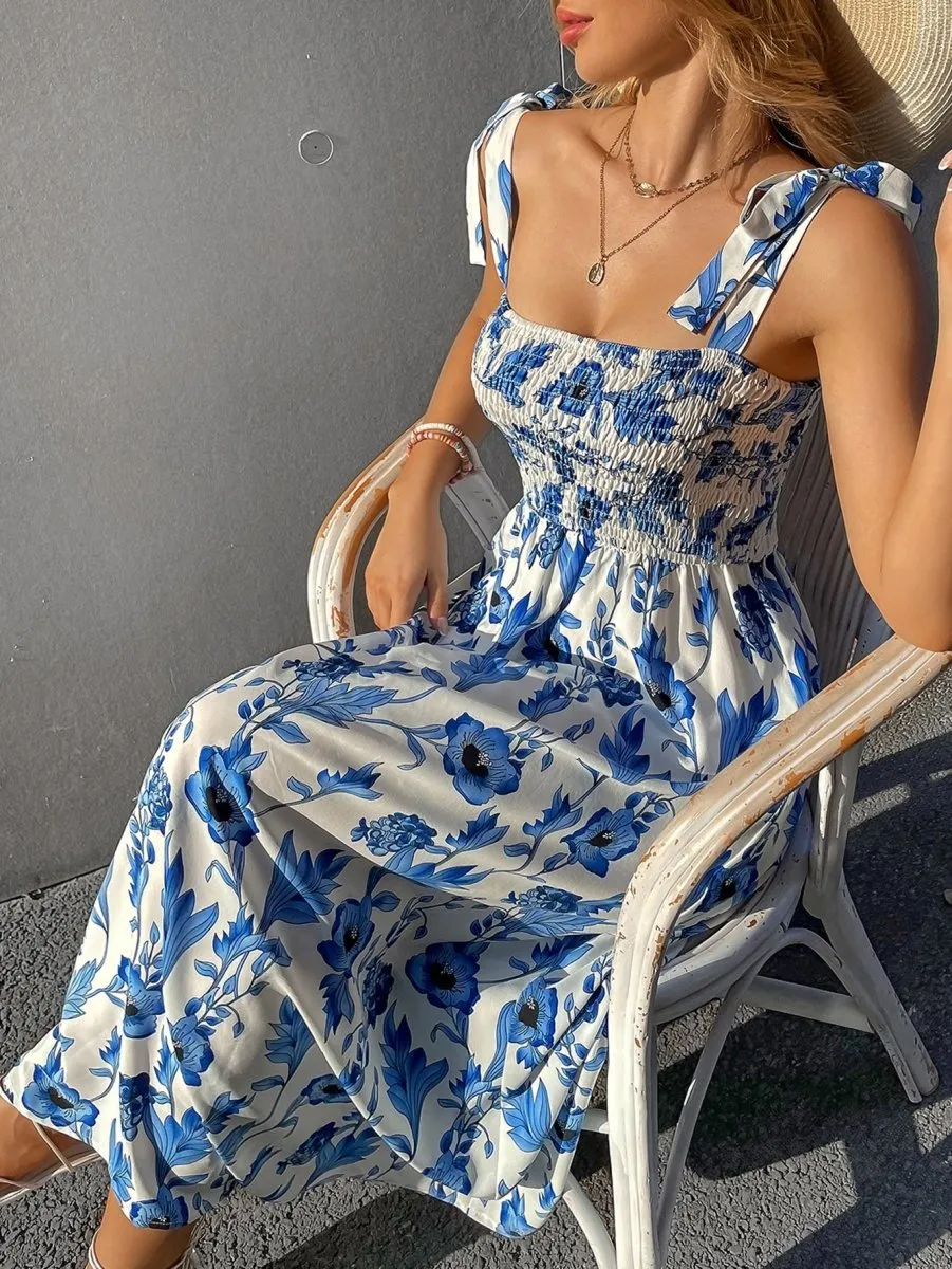 Vestido Midi Blue Flower - Imagem 5