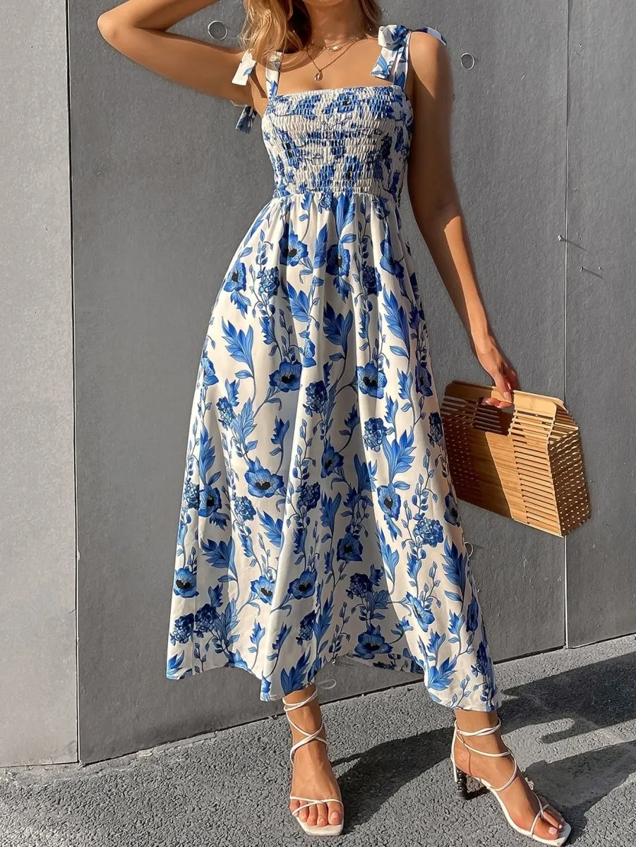 Vestido Midi Blue Flower - Imagem 7
