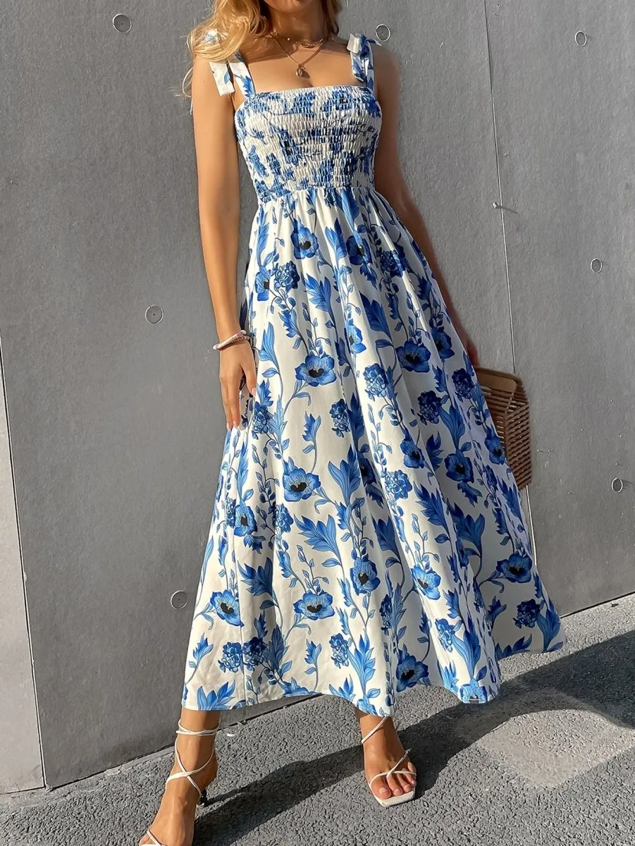 Vestido Midi Blue Flower - Imagem 6