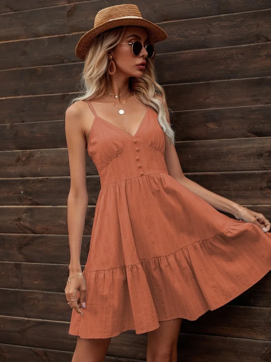 Vestido Curto Babado