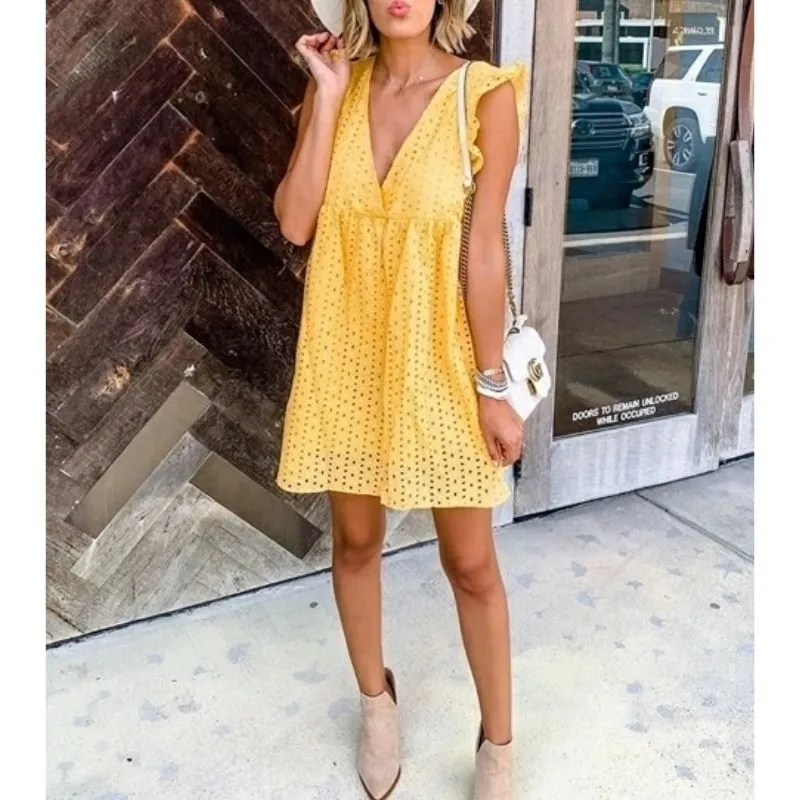 Vestido Curto Soltinho Decote V - Imagem 5