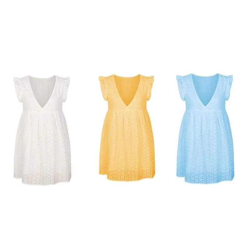 Vestido Curto Soltinho Decote V - Imagem 7