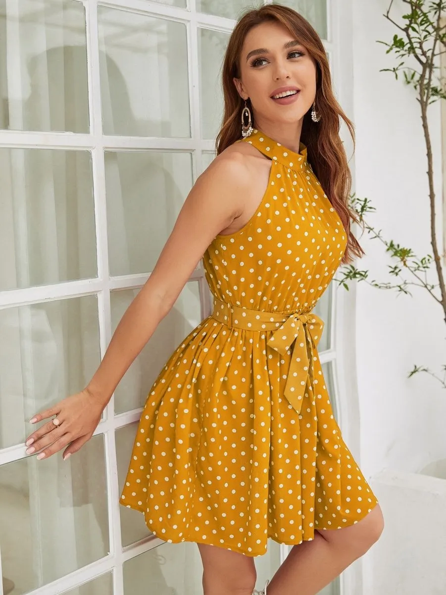 Vestido Poá Acinturado - Imagem 4