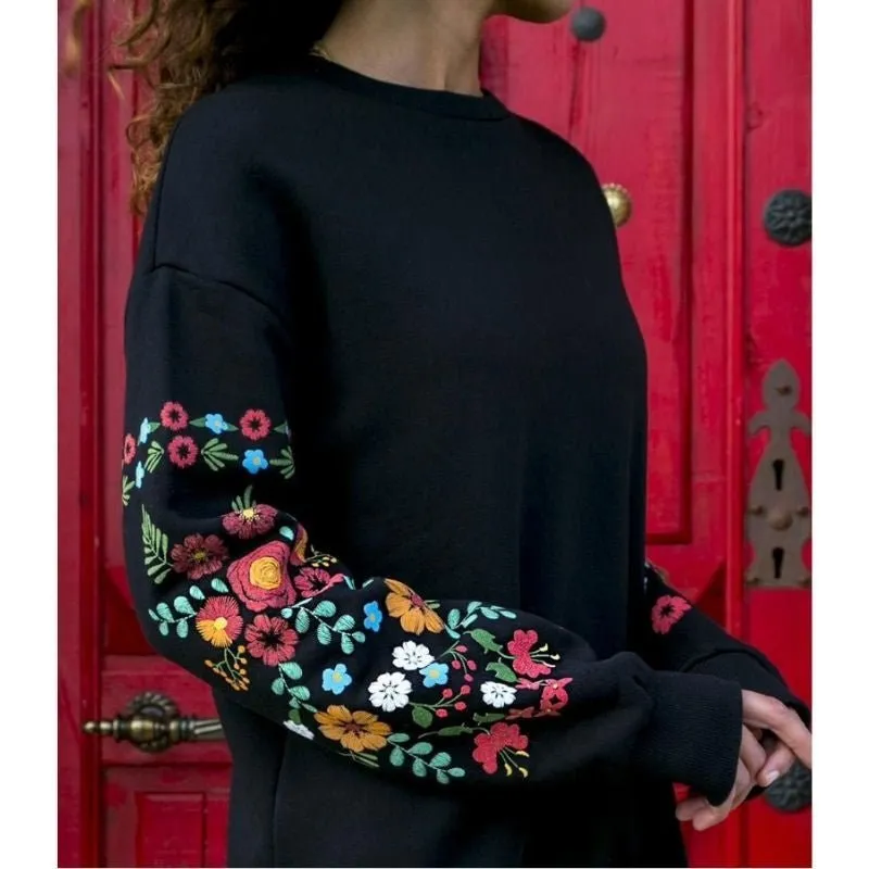 Vestido Curto Manga Floral - Imagem 4