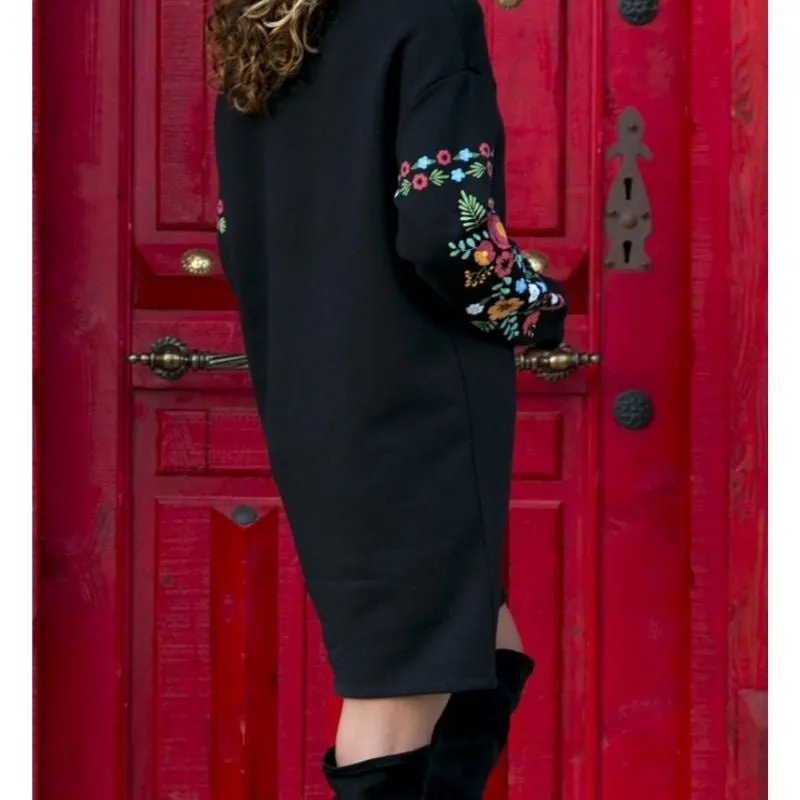 Vestido Curto Manga Floral - Imagem 3