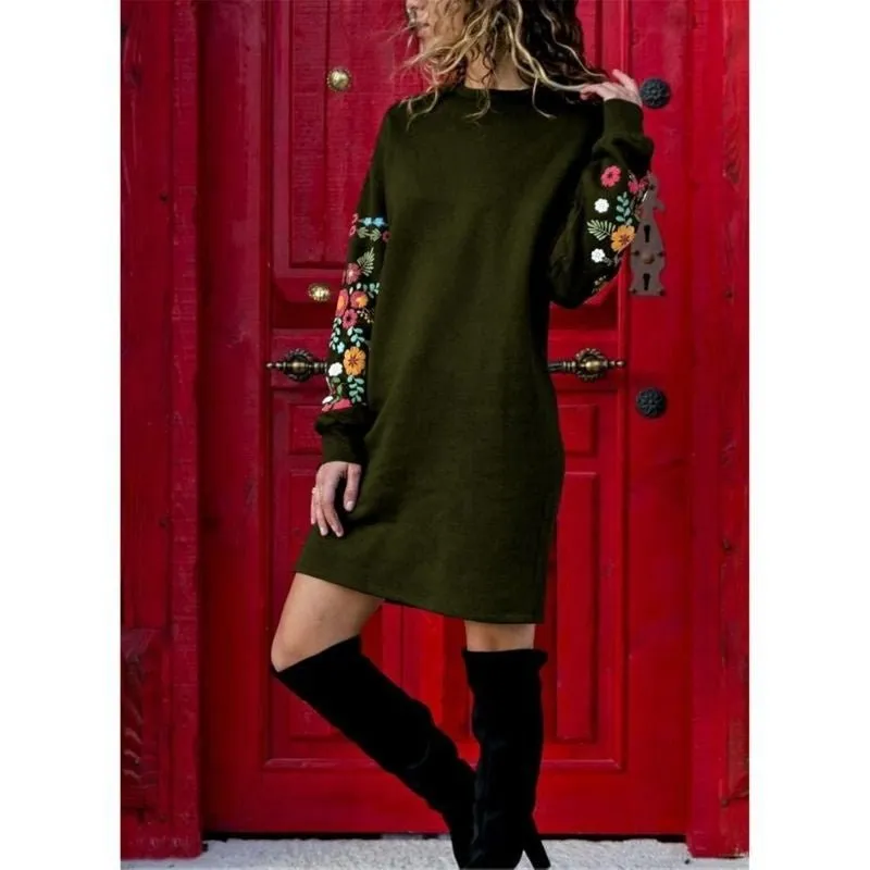 Vestido Curto Manga Floral - Imagem 2