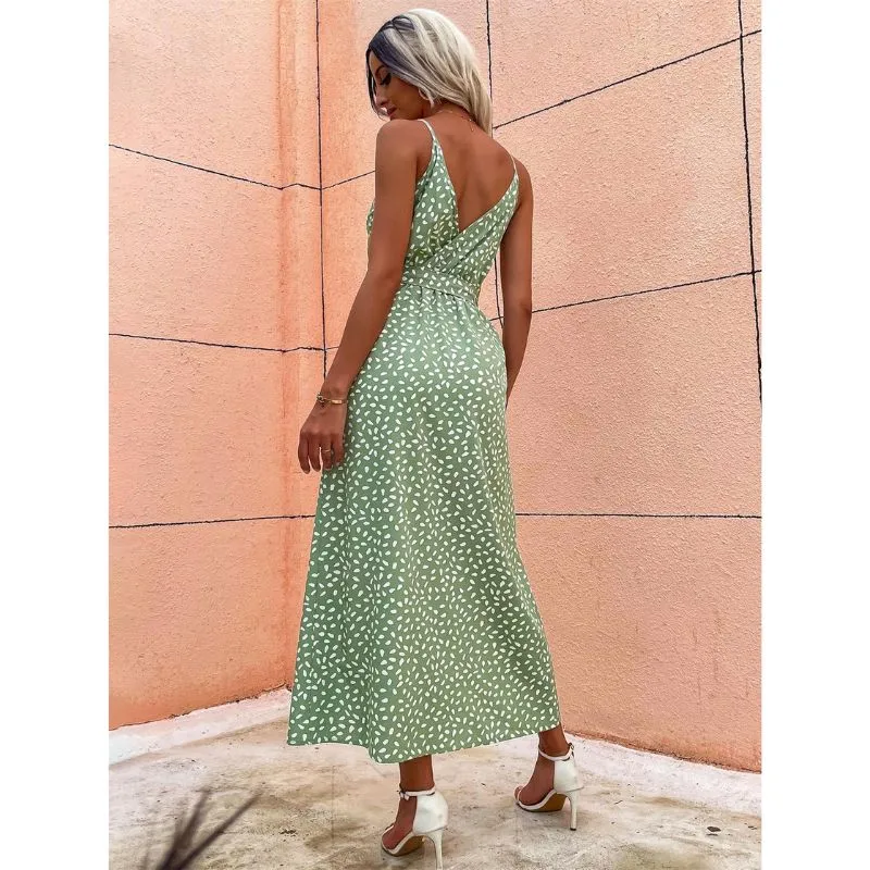 Vestido Longo Estampado Dupla Fenda - Imagem 23