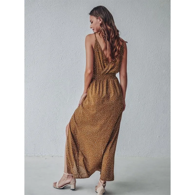 Vestido Longo Estampado Dupla Fenda - Imagem 15