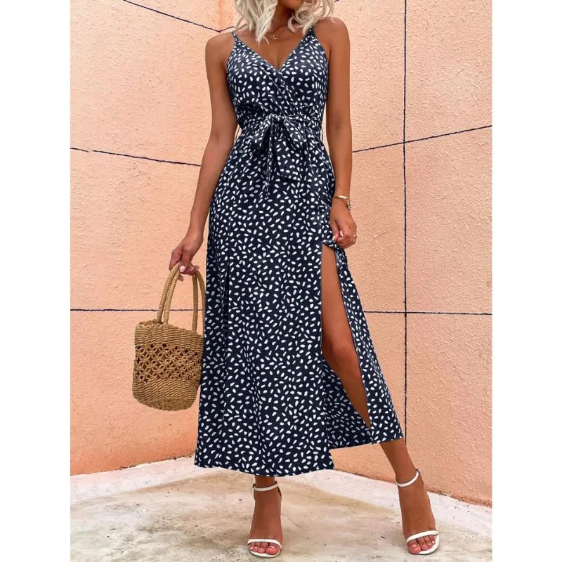 Vestido Longo Estampado Dupla Fenda - Imagem 10