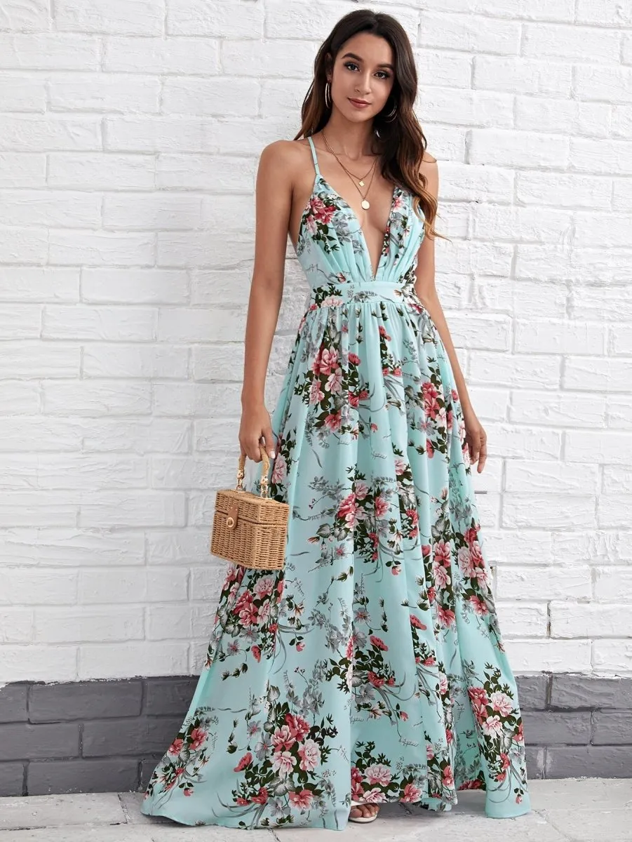 Vestido Longo Fluido Estampas - Imagem 5
