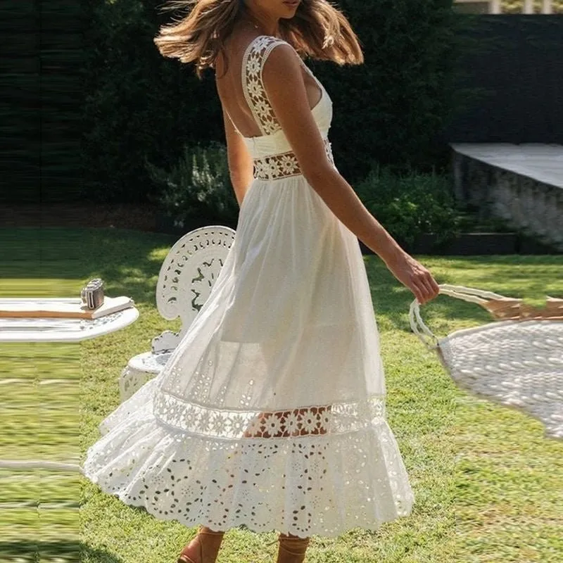 Vestido Midi Boho White - Imagem 5