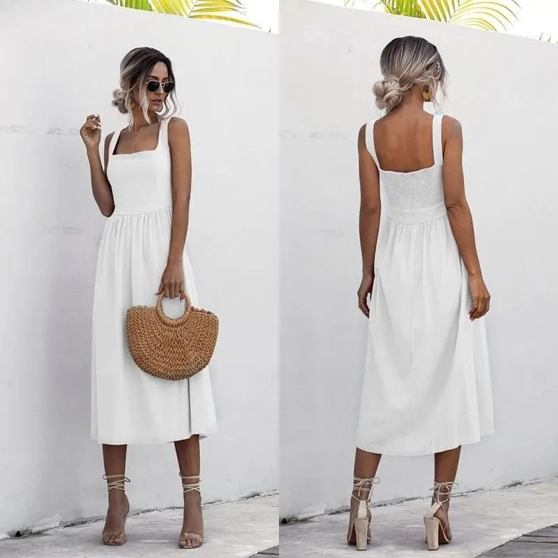 Vestido Midi Decote Quadrado - Imagem 2