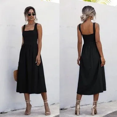 Vestido Midi Decote Quadrado - Imagem 4