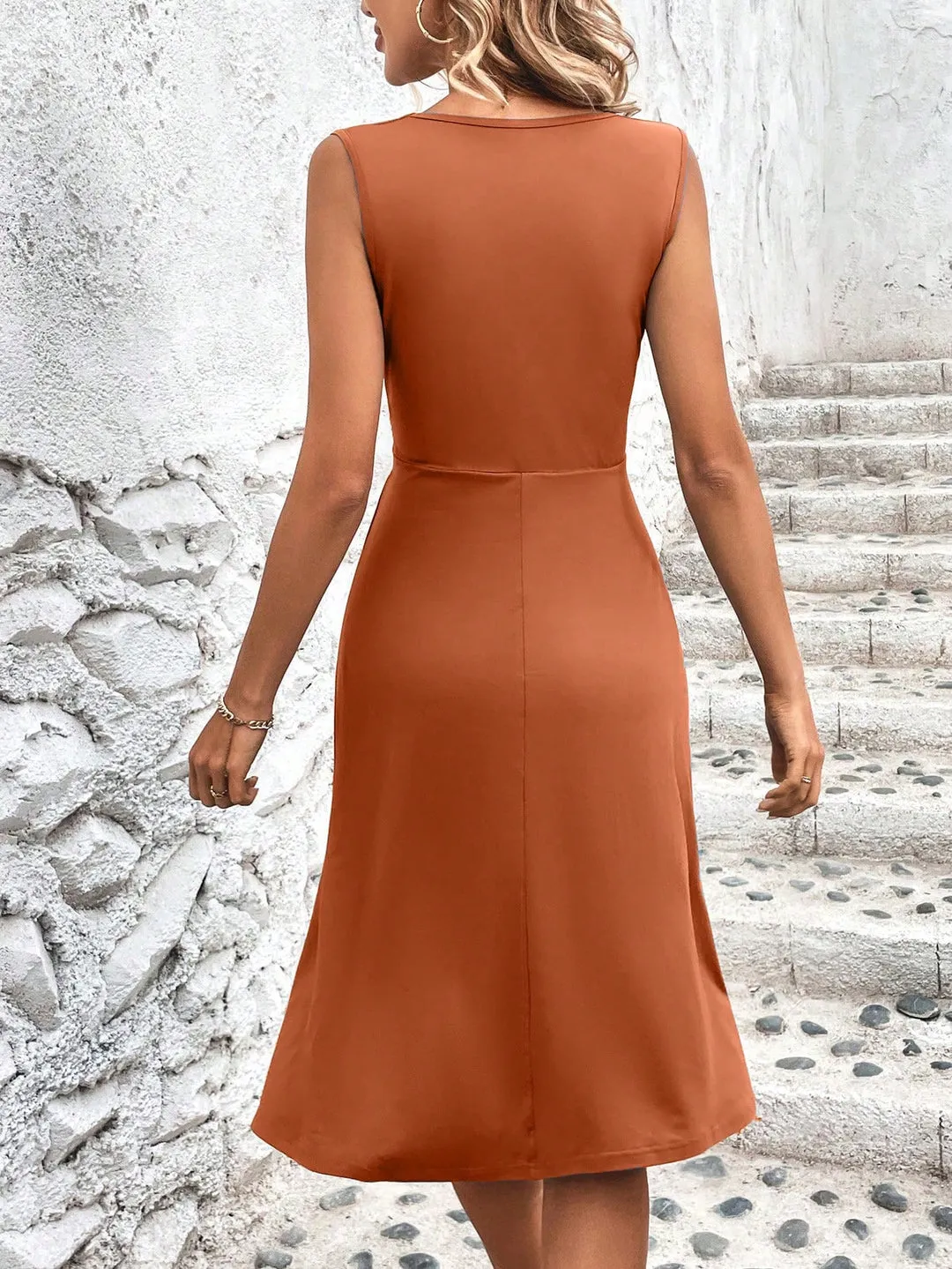 Vestido Midi Liso Cross - Imagem 6