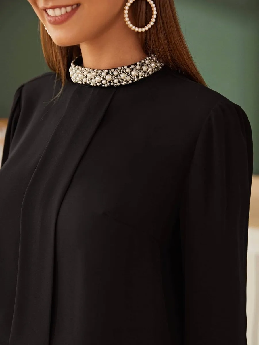 Blusa Elegante Gola Bordada - Imagem 10