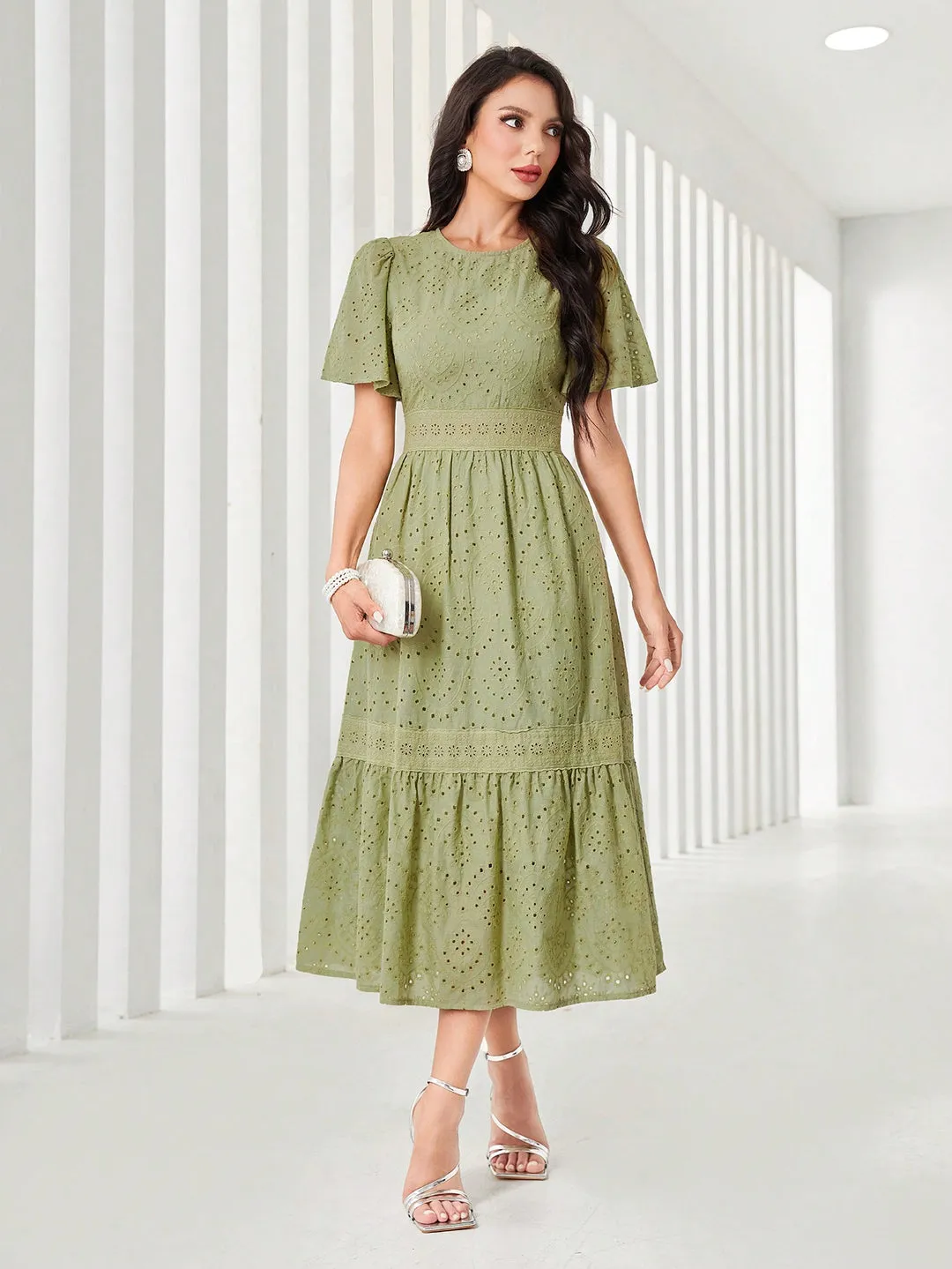 Vestido Lese Manga Solta