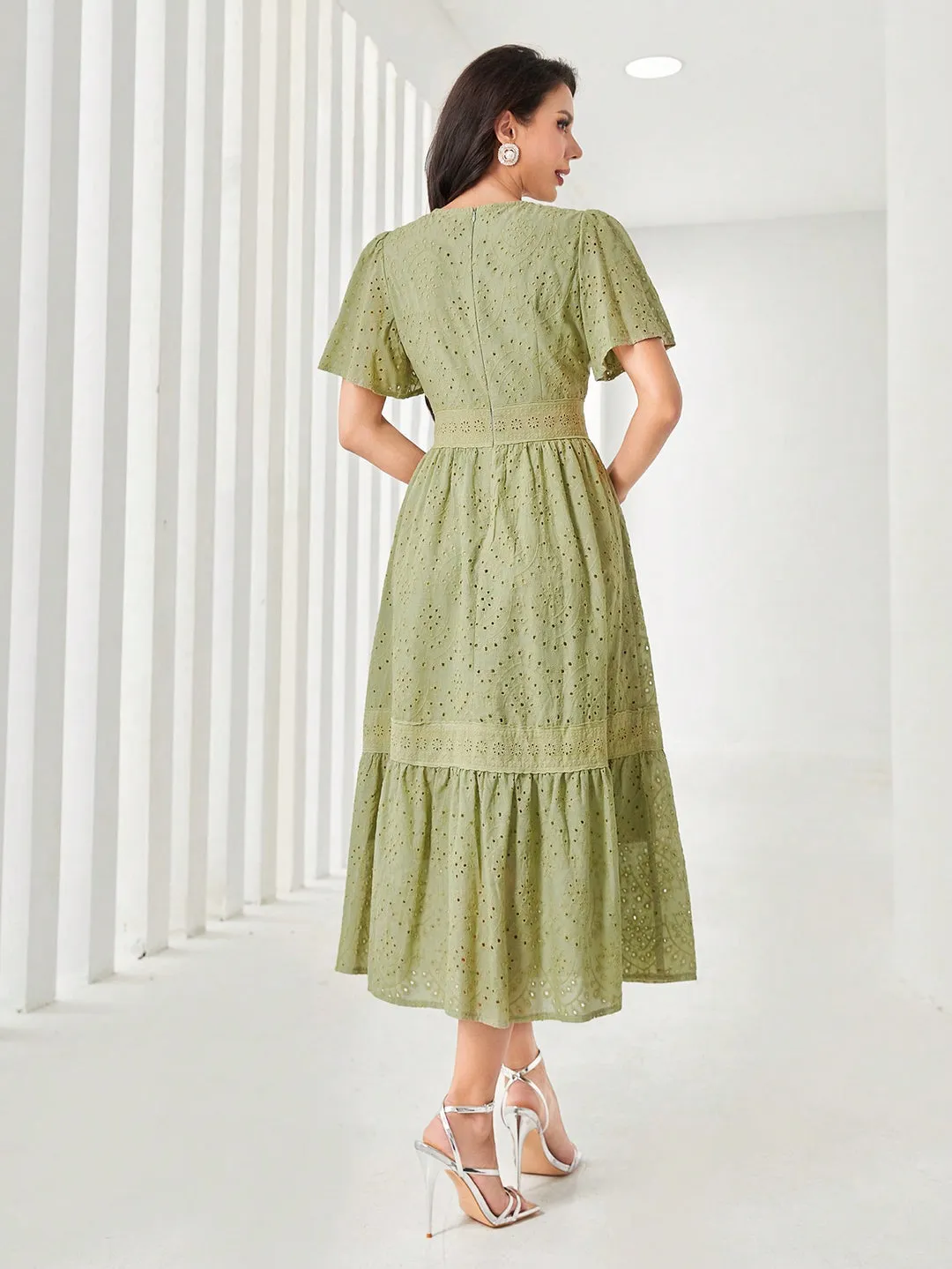 Vestido Lese Manga Solta - Imagem 3