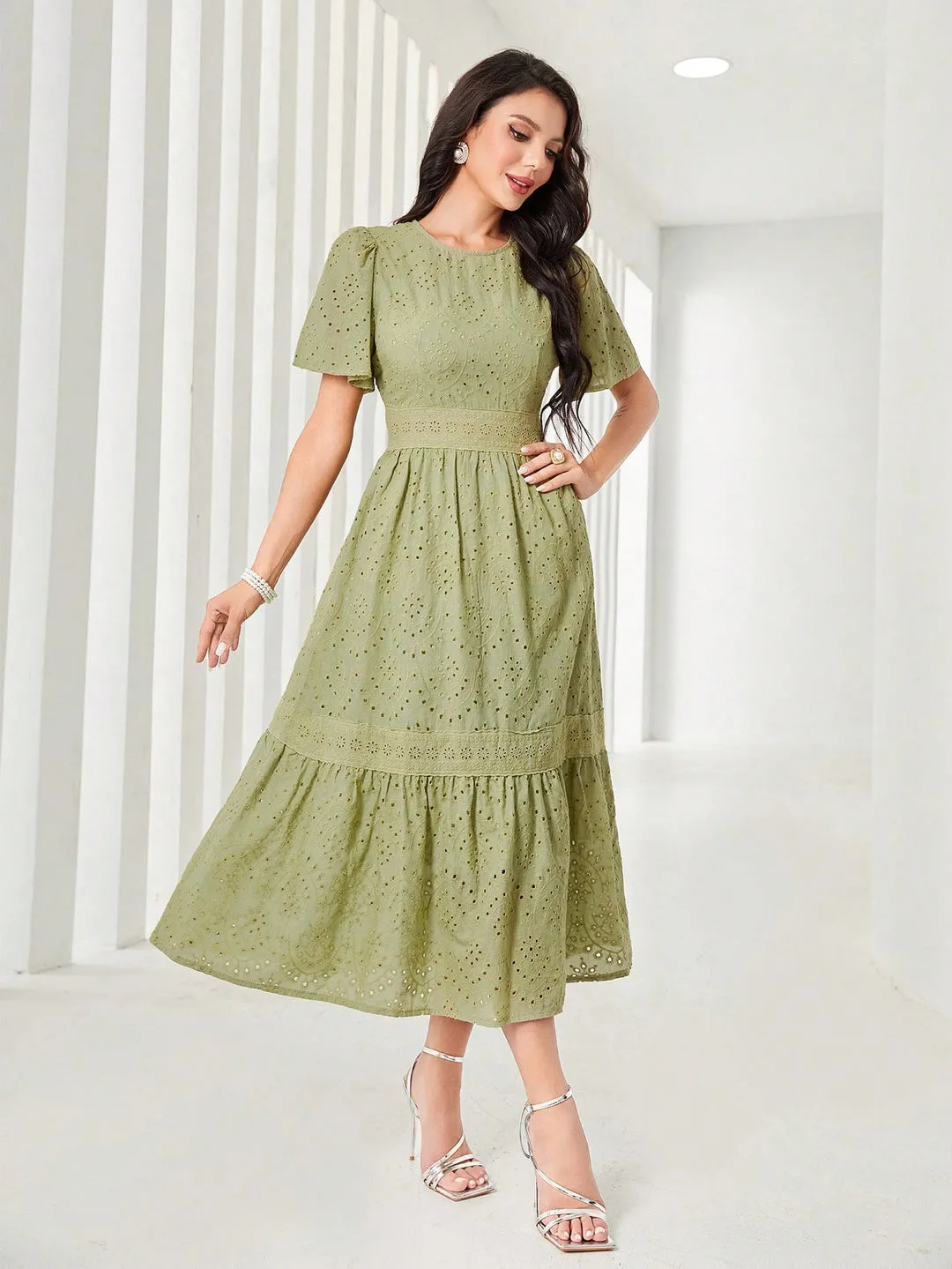 Vestido Lese Manga Solta - Imagem 4