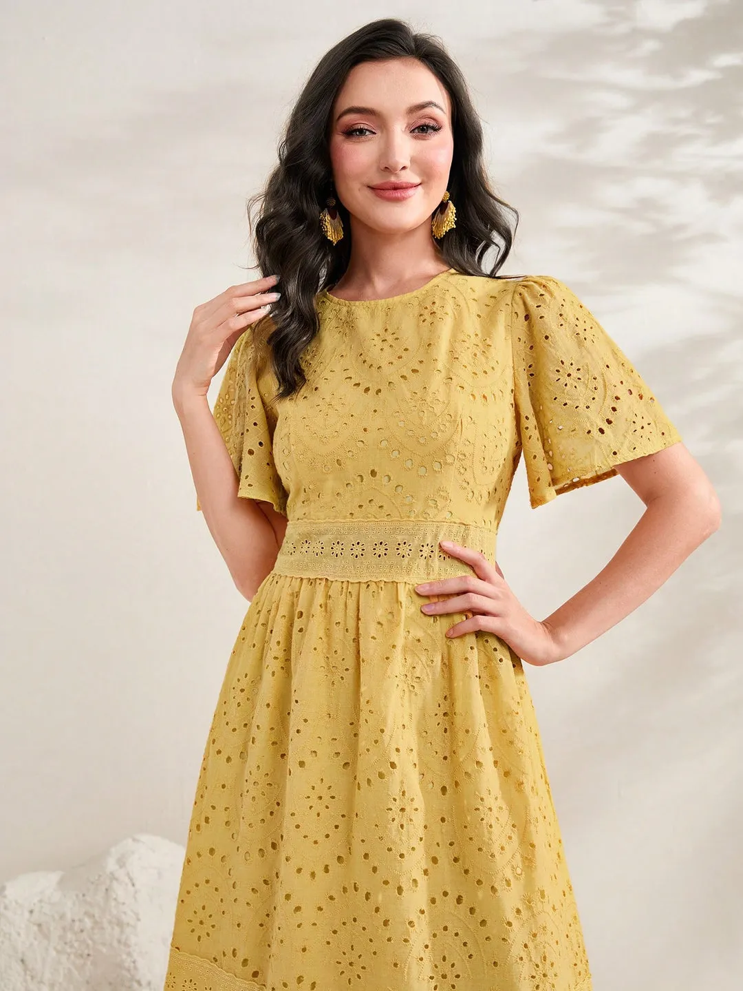 Vestido Lese Manga Solta - Imagem 7