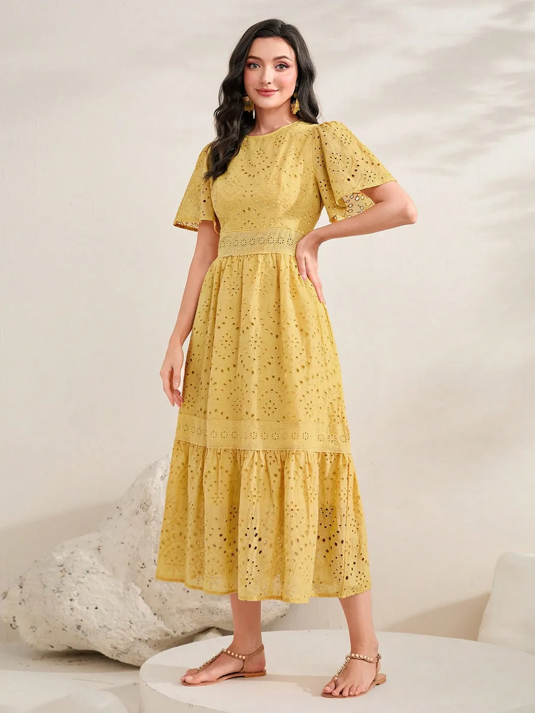 Vestido Lese Manga Solta - Imagem 9