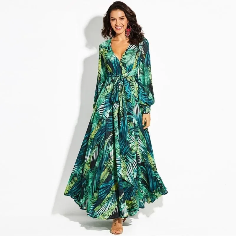 Vestido Longo Verde Tropical - Imagem 8