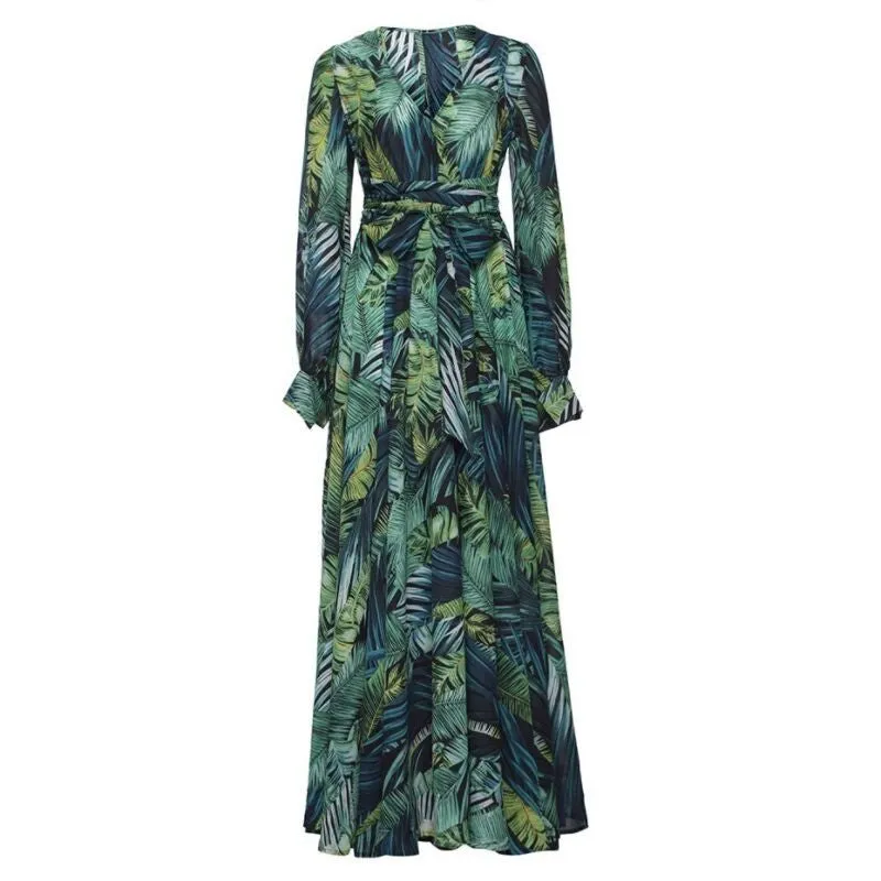 Vestido Longo Verde Tropical - Imagem 7