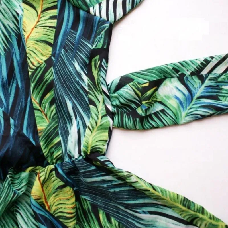 Vestido Longo Verde Tropical - Imagem 5