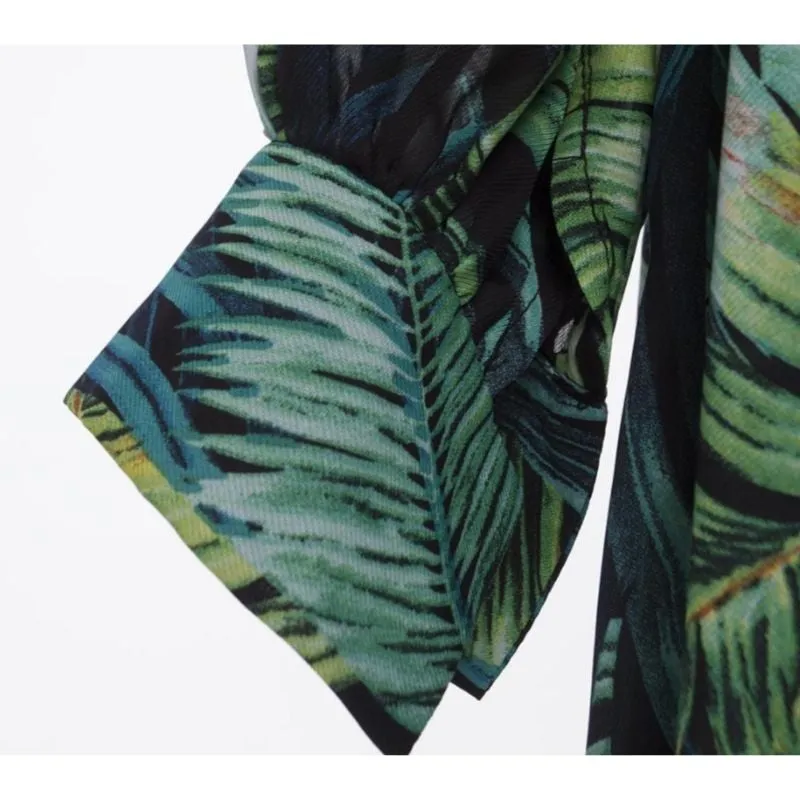 Vestido Longo Verde Tropical - Imagem 4