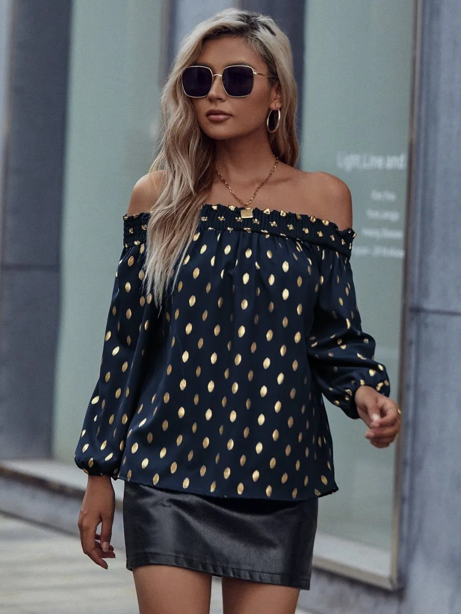 Blusa Elegante Bolinhas - Imagem 5