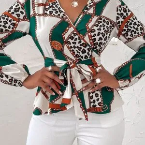 Blusa Estampada Amarração