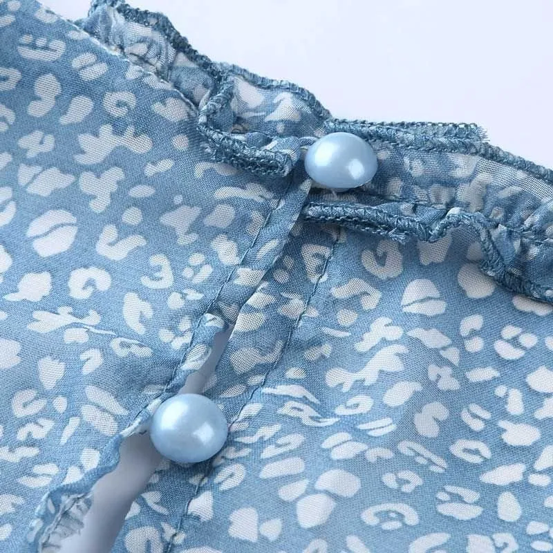 Vestido Curto Rodado Manga Bufante - Imagem 9