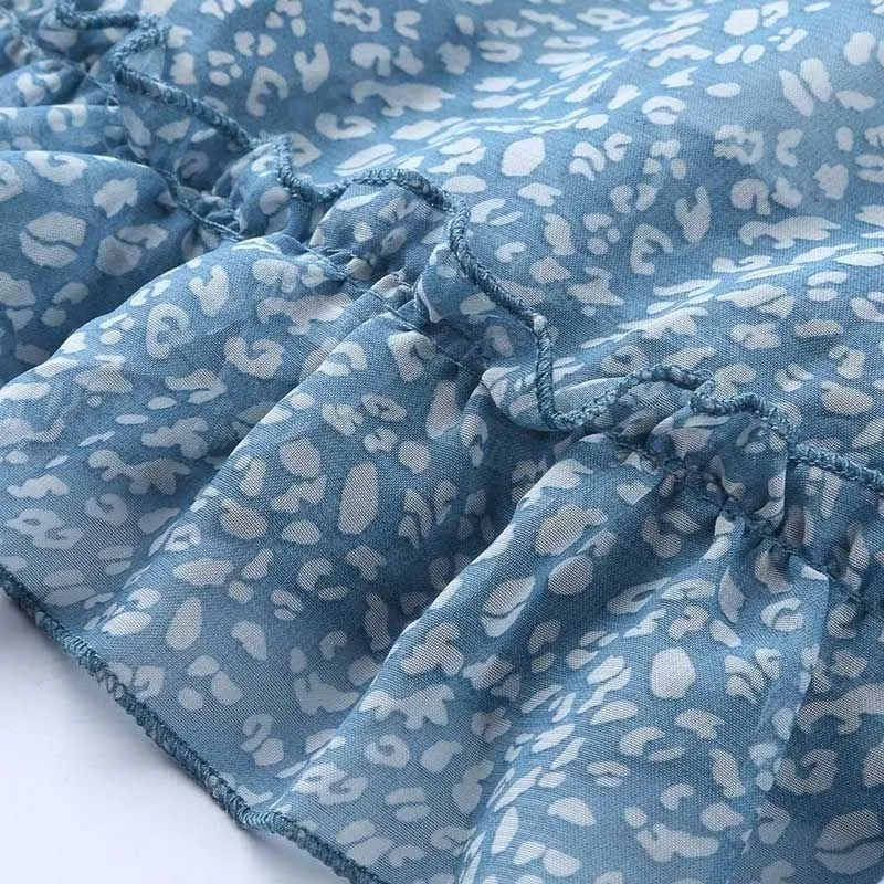 Vestido Curto Rodado Manga Bufante - Imagem 8