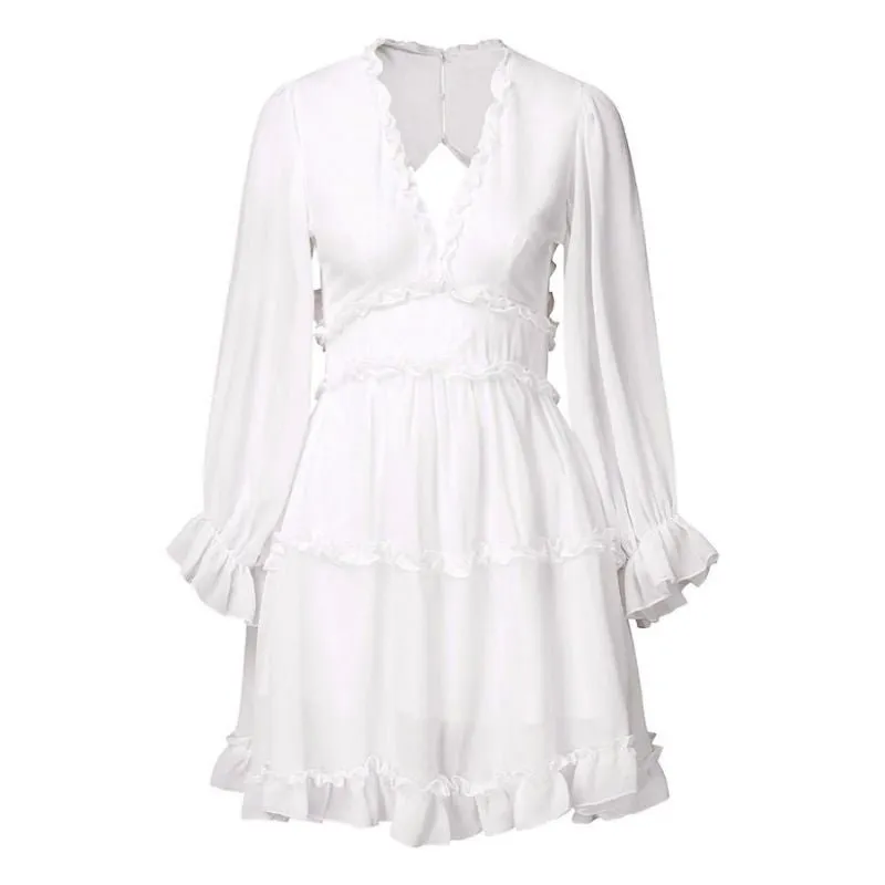 Vestido Curto Rodado Manga Bufante - Imagem 11