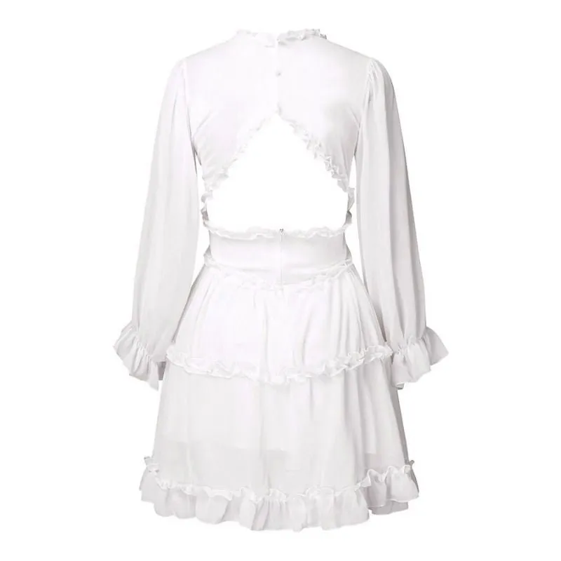 Vestido Curto Rodado Manga Bufante - Imagem 10