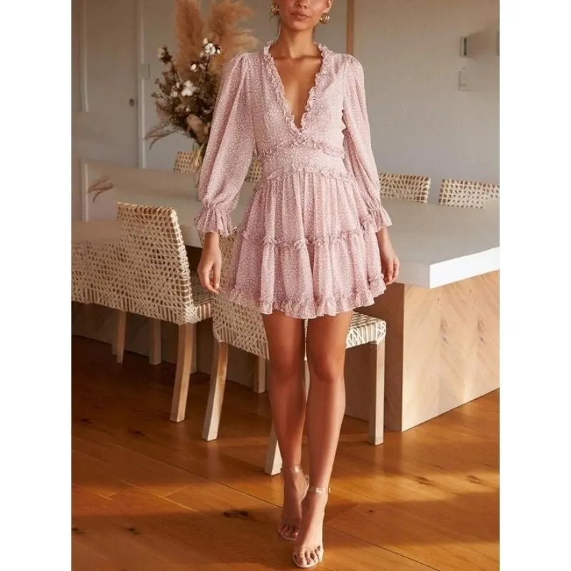 Vestido Curto Rodado Manga Bufante - Imagem 16