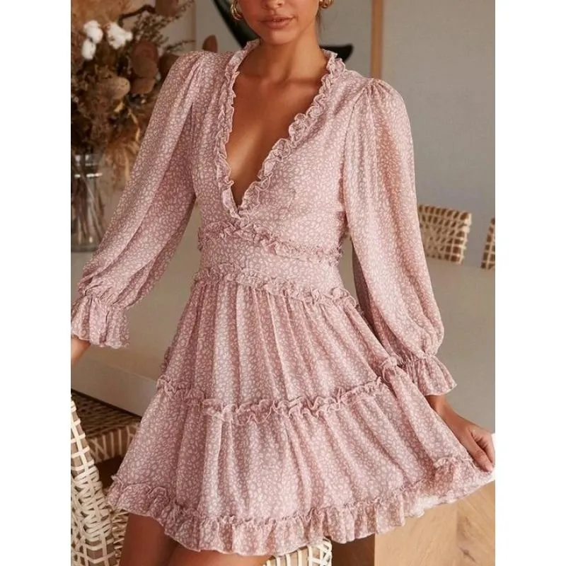 Vestido Curto Rodado Manga Bufante - Imagem 19