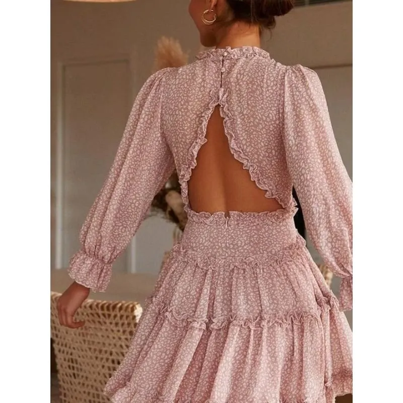 Vestido Curto Rodado Manga Bufante - Imagem 20