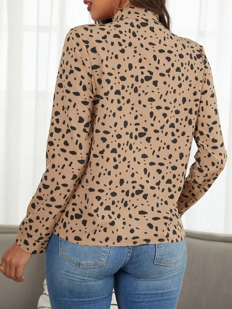 Blusa Elegante Gola Gravata - Imagem 10
