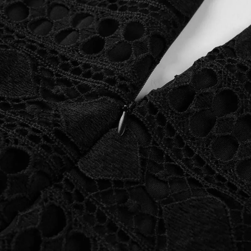 Vestido Curto Chiffon com Crochê - Imagem 13