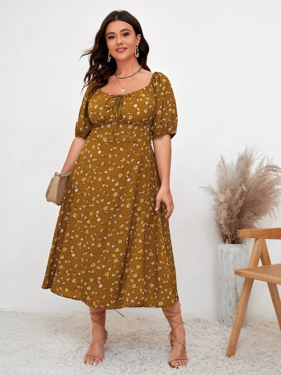 Vestido Midi Floral Plus Size - Imagem 2