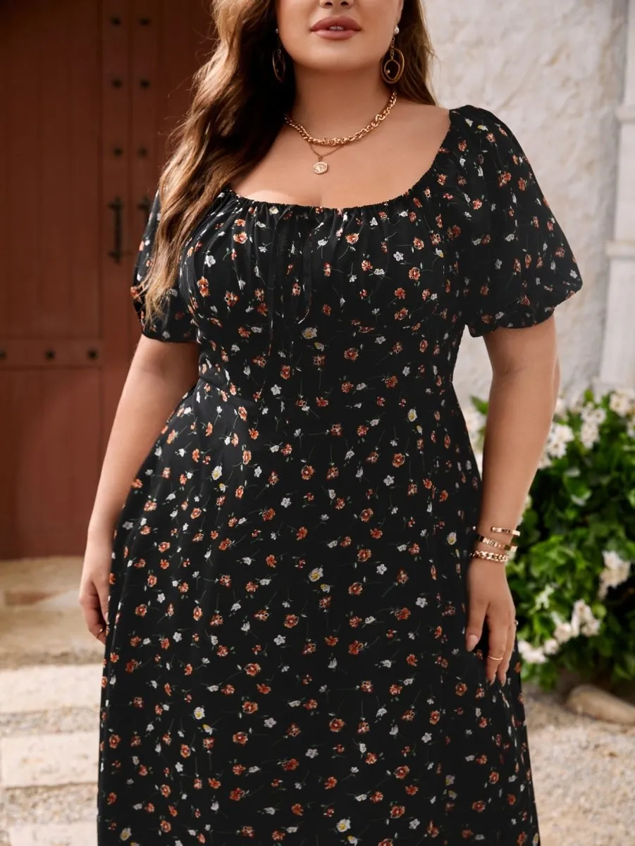 Vestido Midi Floral Plus Size - Imagem 11