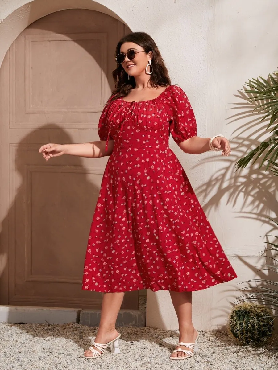 Vestido Midi Floral Plus Size - Imagem 10