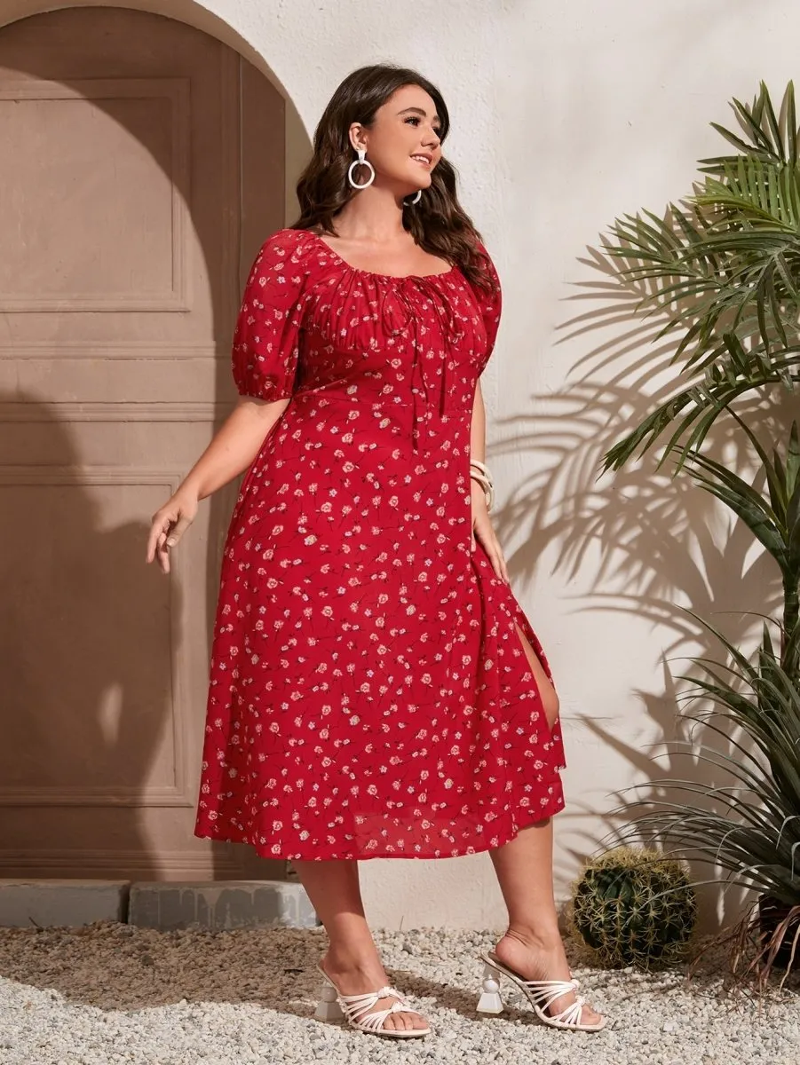 Vestido Midi Floral Plus Size - Imagem 8