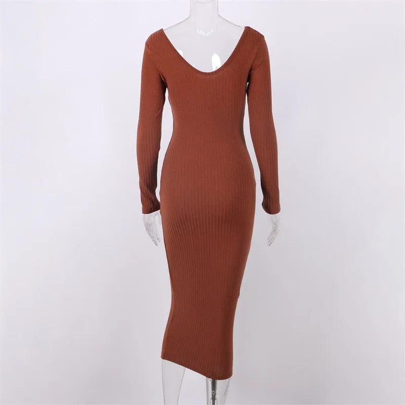 Vestido Midi Tubinho Canelado - Imagem 12