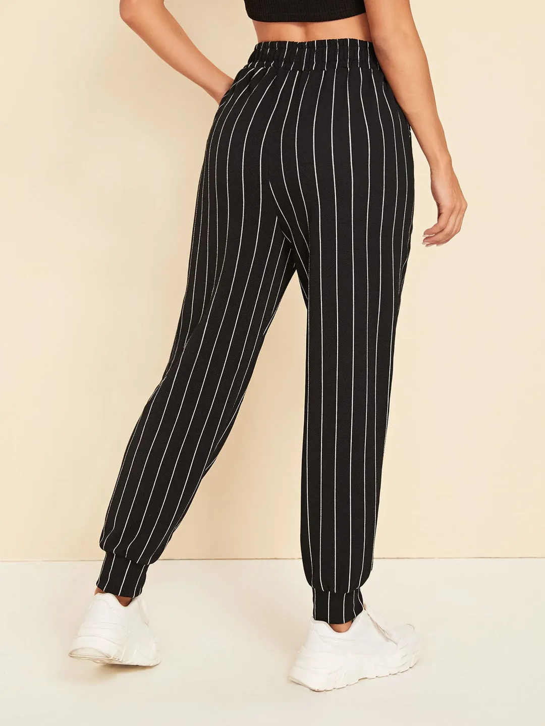 Calça Listrada com Elástico - Imagem 3