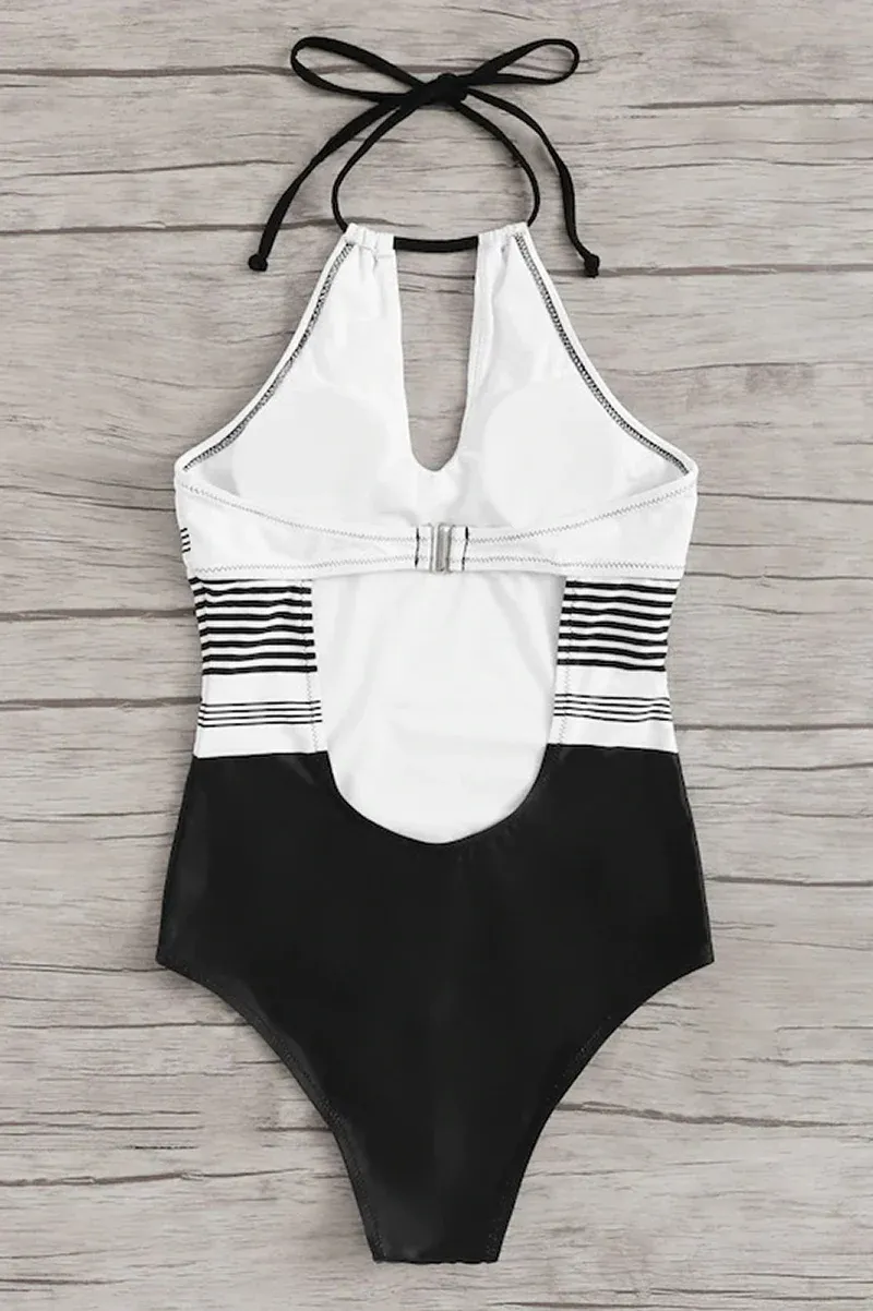 Maiô Elegante com Detalhe Listrado - Imagem 8